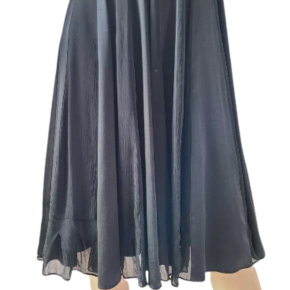 Diane von Furstenberg Black Silk Dress - A-Line Spaghetti Strap Dress – Sz 0 - Picture 7 of 11